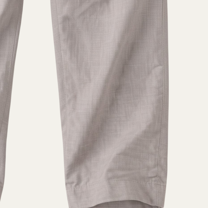 Men's Cotton Linen Straight Leg Pants Lightweight Beige