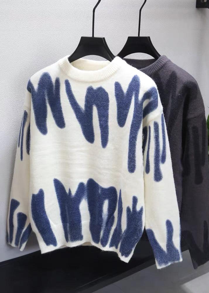 Colorful Geometric Knit Sweater