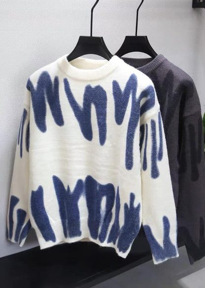 Colorful Geometric Knit Sweater