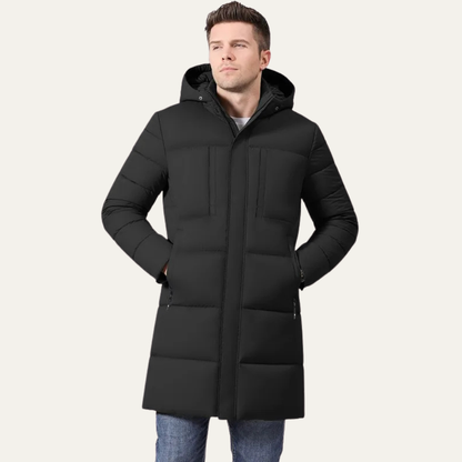 Men's Long Cotton Parka Coat Windproof