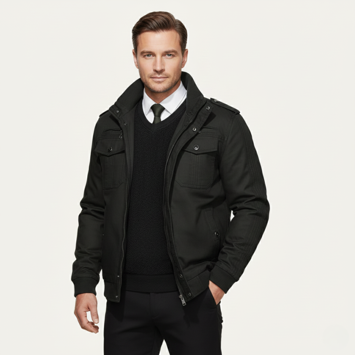 Macerata Men's Thermal Zip-Up Fleece Jacket