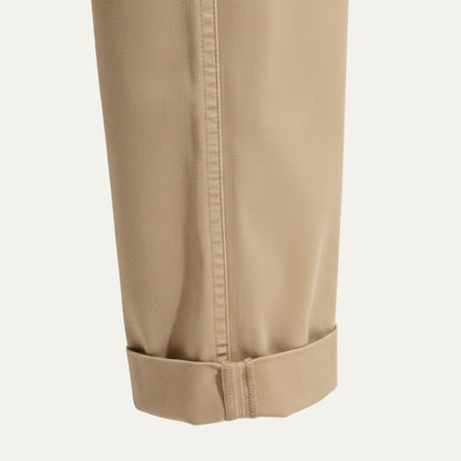Men's Double Pleated Straight Leg Casual Pants
