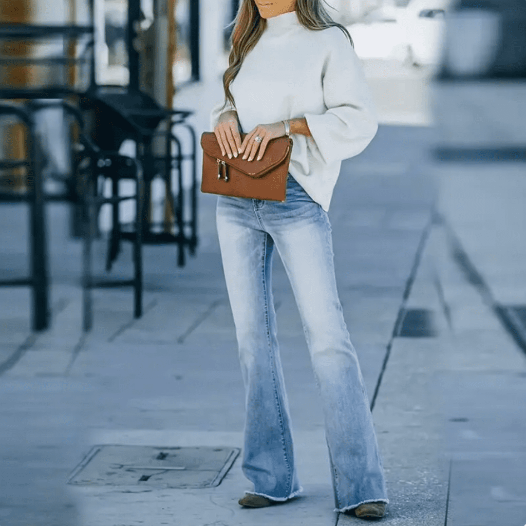 Women's High Waist Slim Fit Jeans - VibreMode