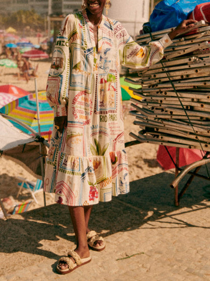 Casual Summer Cotton Blend Dress