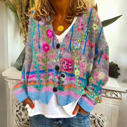 Cozy Ladies Patterned Winter Sweater - VibreMode