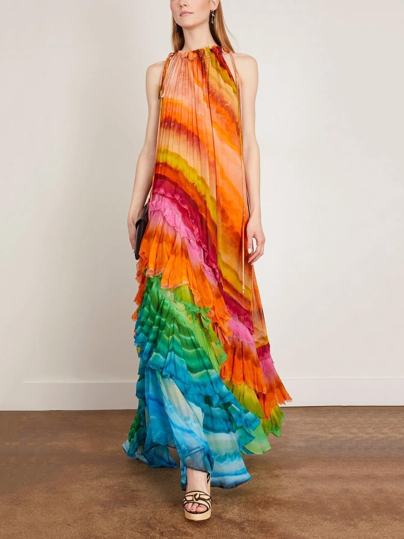 Women's Ruffle Maxi Dress Vibrant