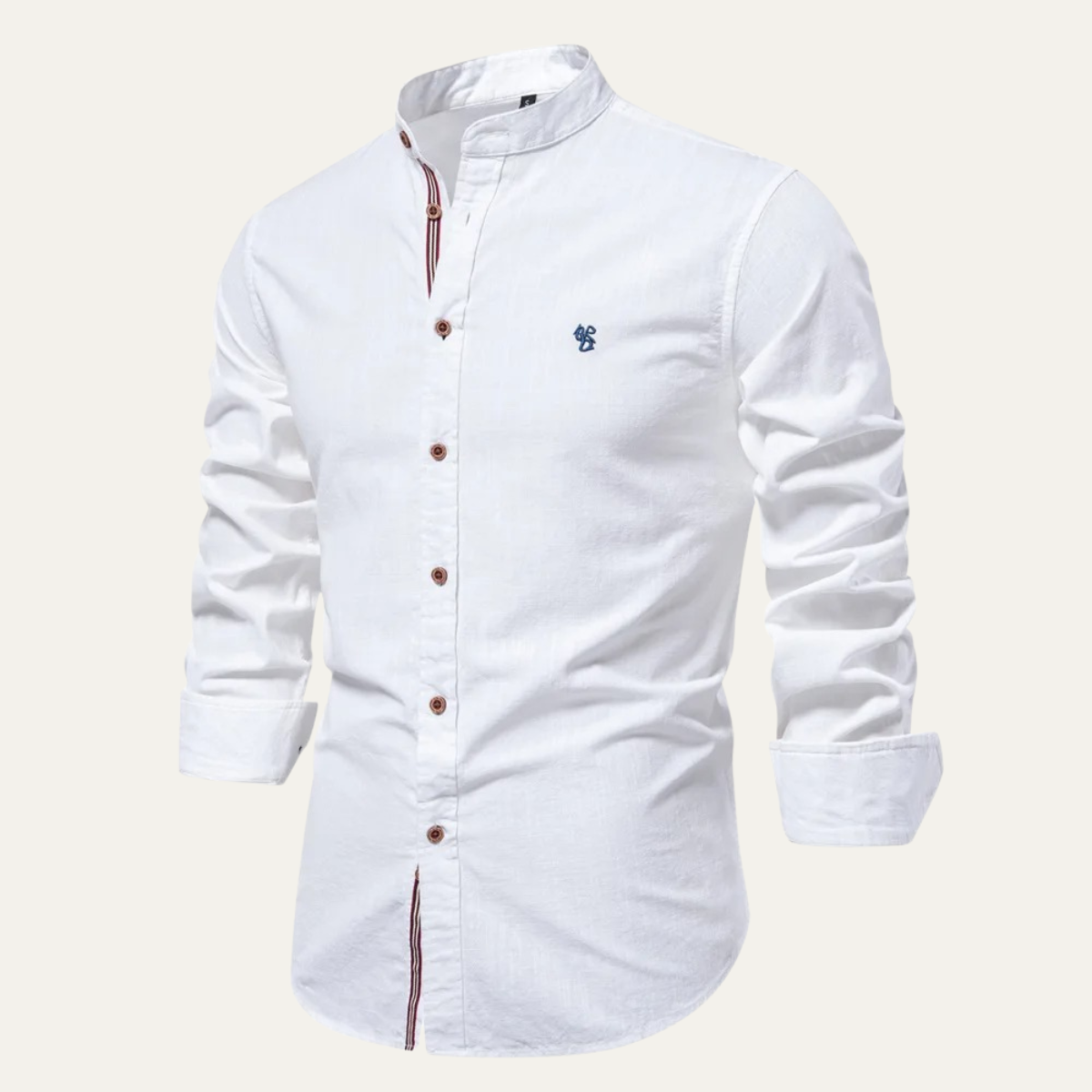 Men's Mandarin Collar Casual Button Shirt