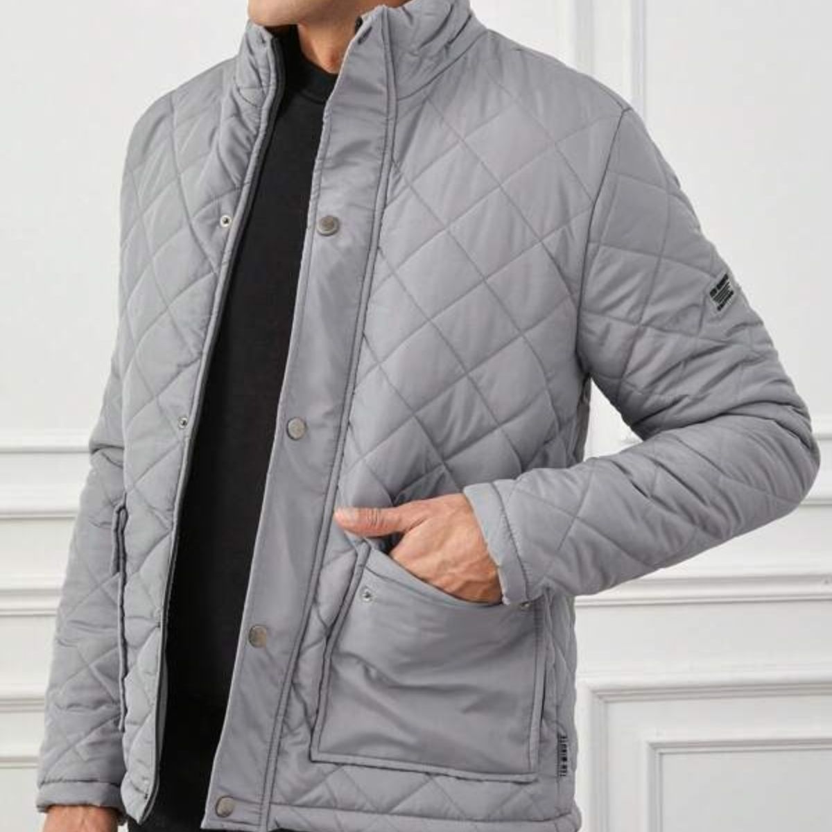Men's Quilted Field Jacket Black