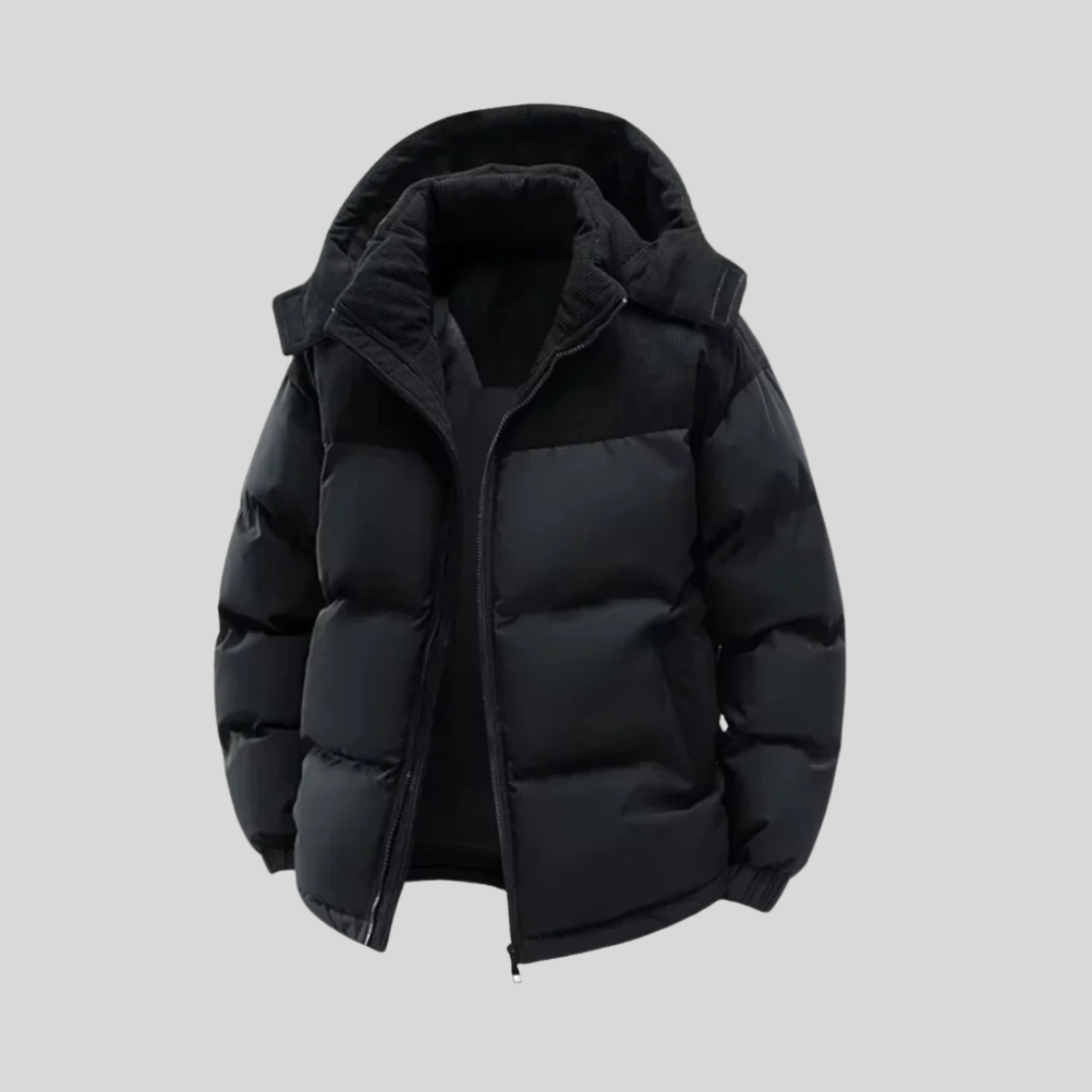 Men's Insulated Winter Parka Jacket With Hood