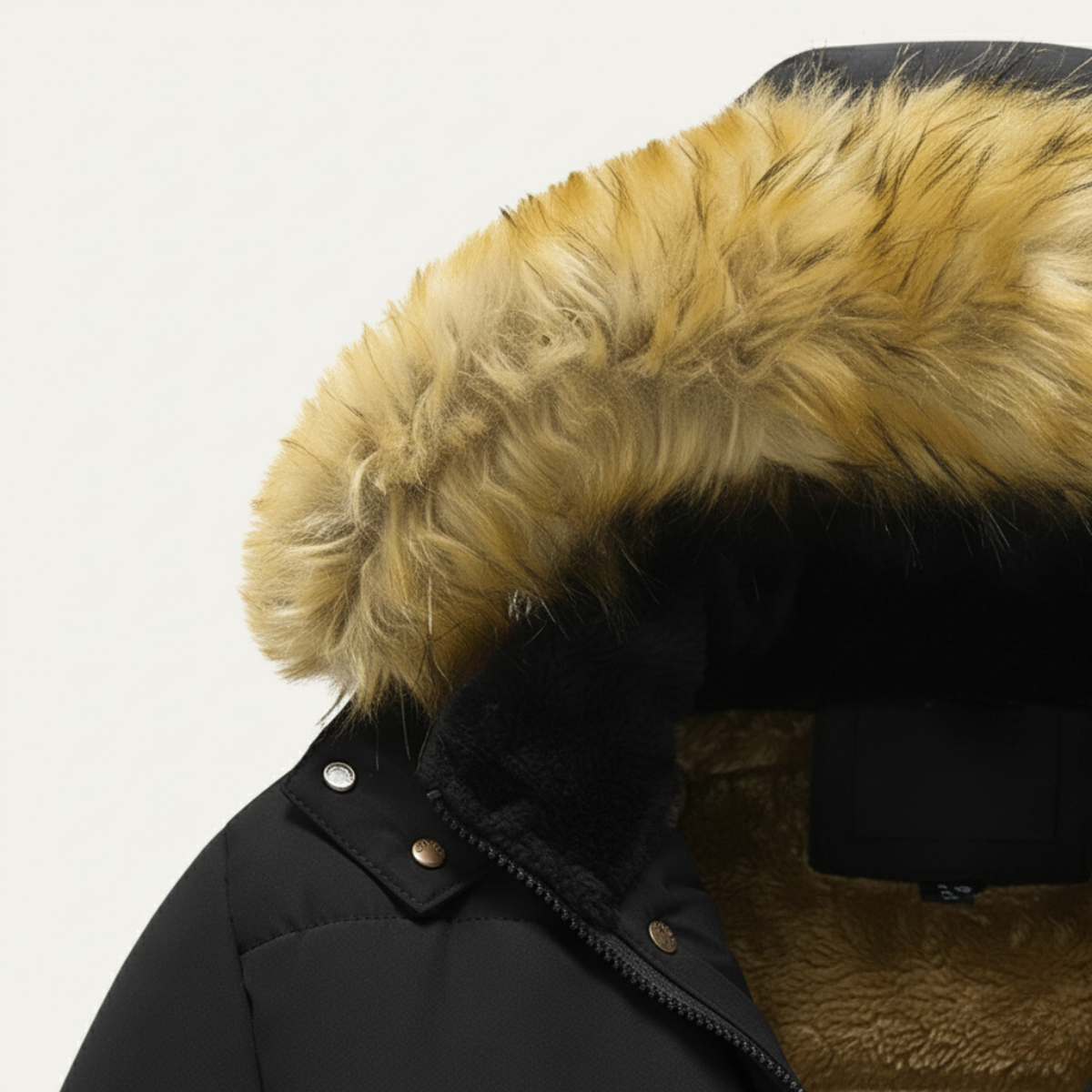 Men's Windproof Fleece Lined Hooded Winter Jacket
