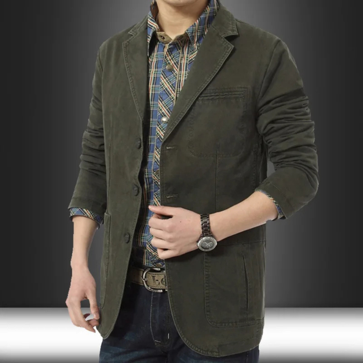 Men's Slim Fit Cotton Blazer Lightweight