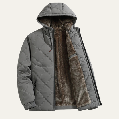 Men's Thick Fleece Lined Winter Hooded Coat