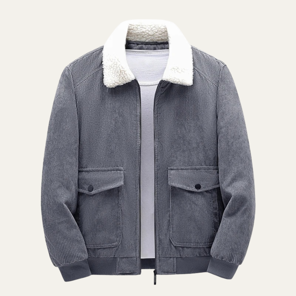 Men's Corduroy Jacket Fleece Collar Winter