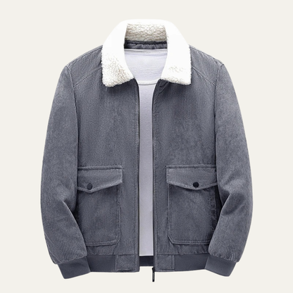 Men's Corduroy Jacket Fleece Collar Winter