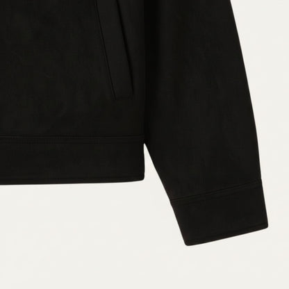 Men's Suede Leather Bomber Jacket Classic Style