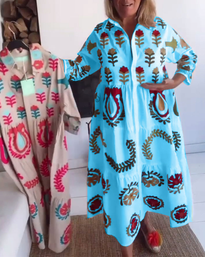 Colorful Patterned Summer Dress