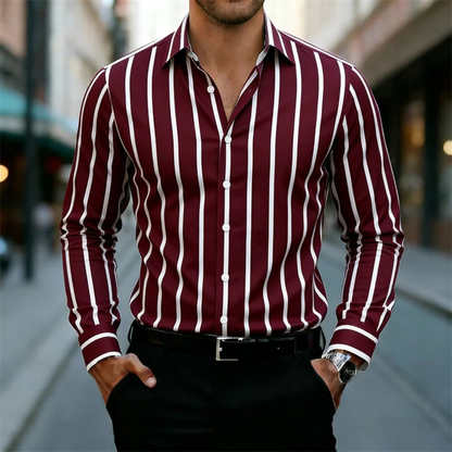 Men's Multicolor Vertical Stripe Casual Shirt