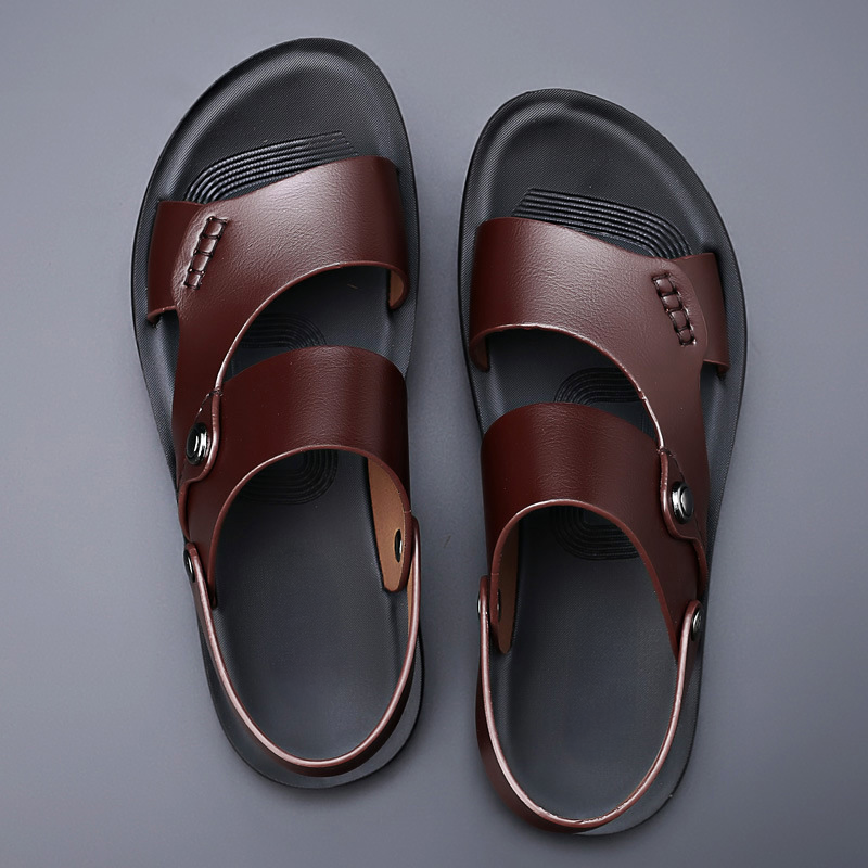 Stylish Vegan Leather Flat Sandals