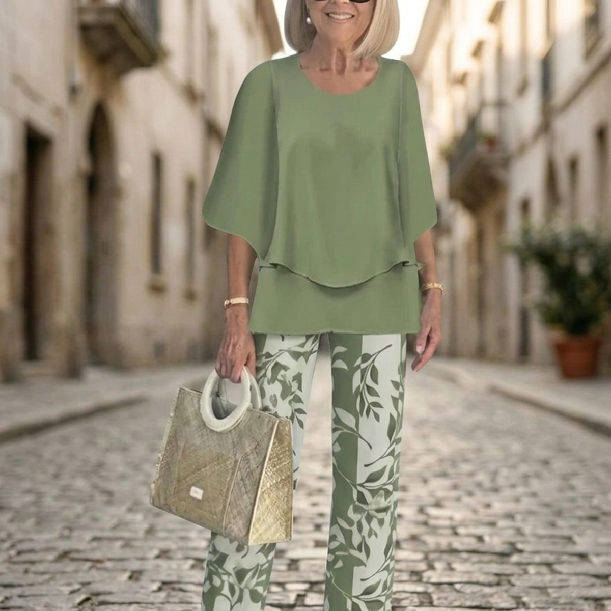 Two Piece Pant Set Loose Fit Women