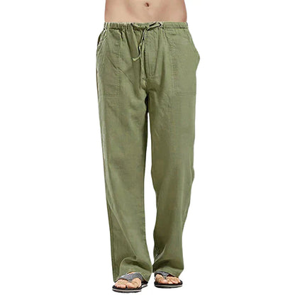 Ralph Men's Linen Pants Breathable Oversized Fit