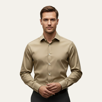 Men's Slim Fit Stretch Dress Shirt Lightweight