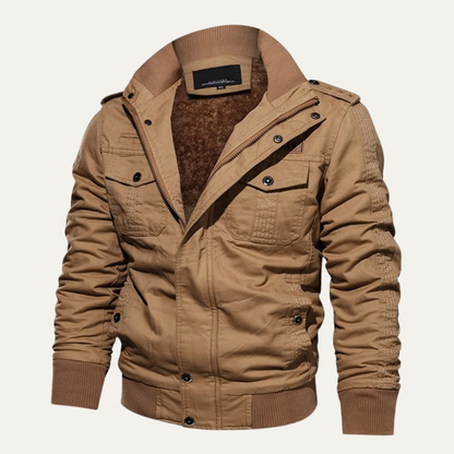 Men's Windproof Bomber Jacket Thick Plush Lined