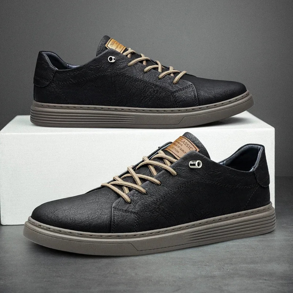 Men's Classic Shoes Lightweight Leather Brown