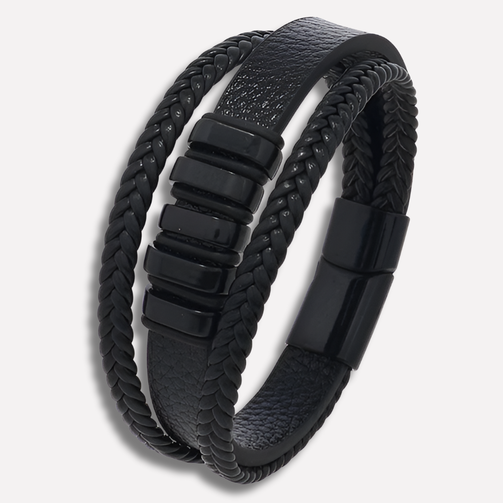 Men's Leather Bracelet Modern Timeless Design