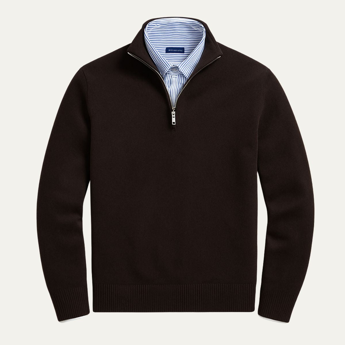 Bronx Men's Modern Quarter Zip Sweater