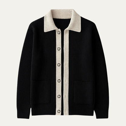 Men's Wool Cardigan With Pockets - VibreMode