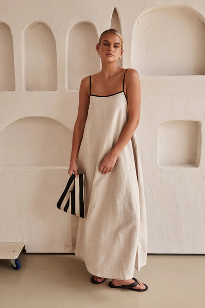Bold Stripe Floor Length Dress - VibreMode