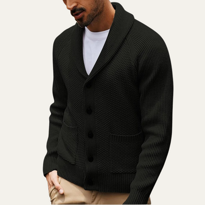 Men's Shawl Collar Cardigan Button Up