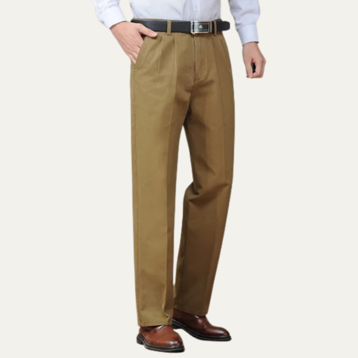 Men's Cotton Double Pleated Pants
