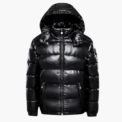 Unisex Puffer Jacket With Hood - VibreMode