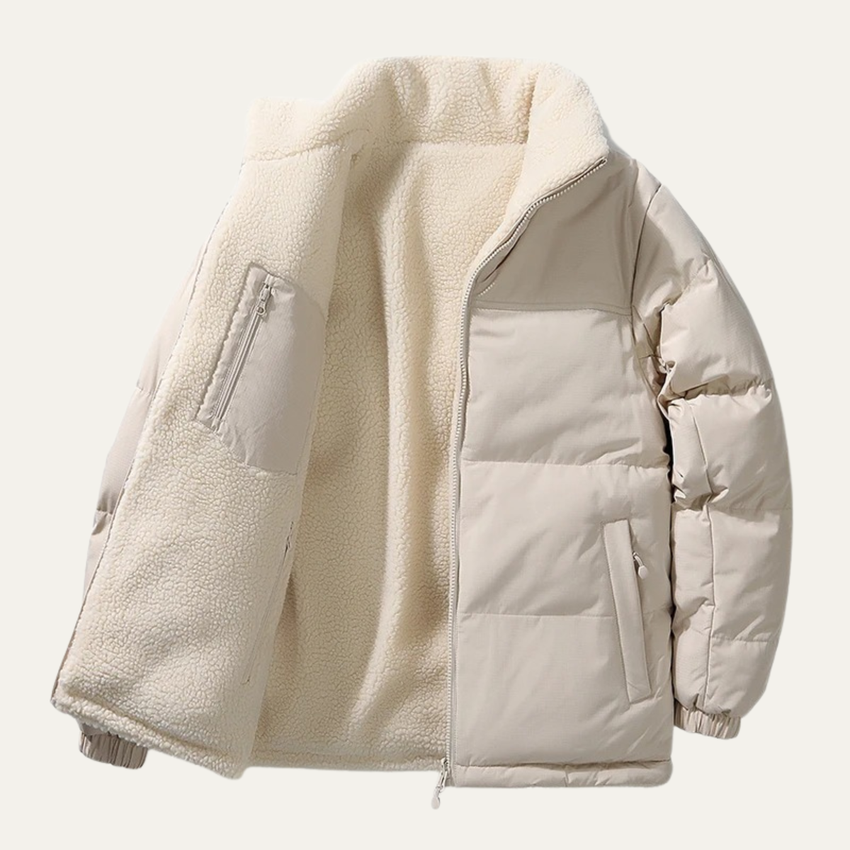 Men's Wool Cotton Double Sided Warm Coat