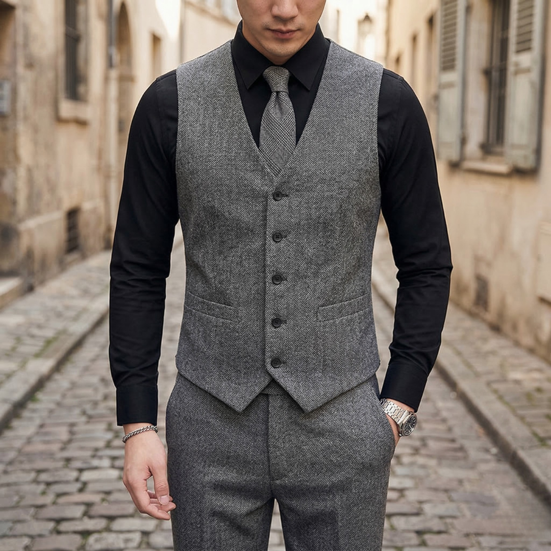 Men’s Dress Vest Slim Fit Formal Waistcoat