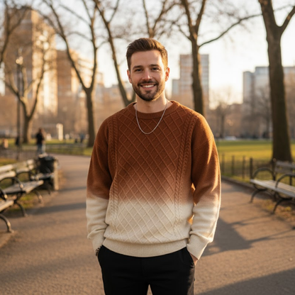 Colorful Ombre Knitted Sweater