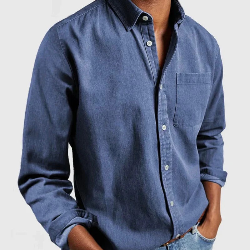 Men's Classic Denim Shirt Blue