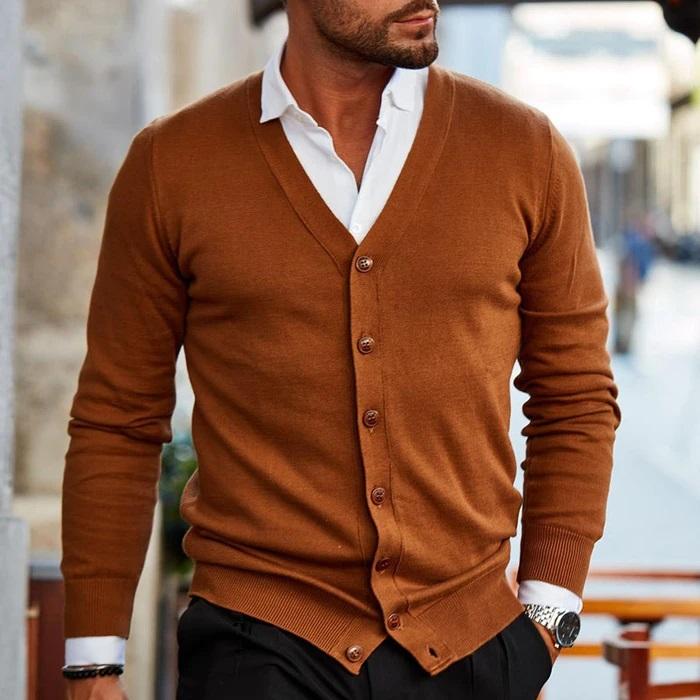Men's Knitted Cardigan Sweater