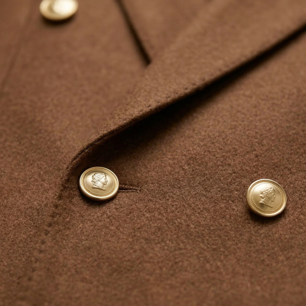 Men's Brown Double Breasted Suit Slim Fit 2 Piece