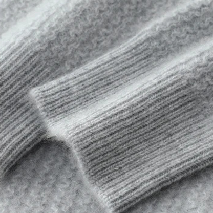 Men's Winter Knit Sweater Quarter Zip High Collar
