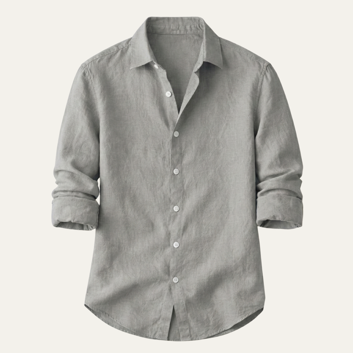 Men's Linen Shirt Lightweight Beige