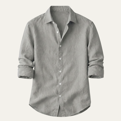 Men's Linen Shirt Lightweight Beige