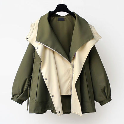 Chic Off-Center Colorblock Jacket - VibreMode
