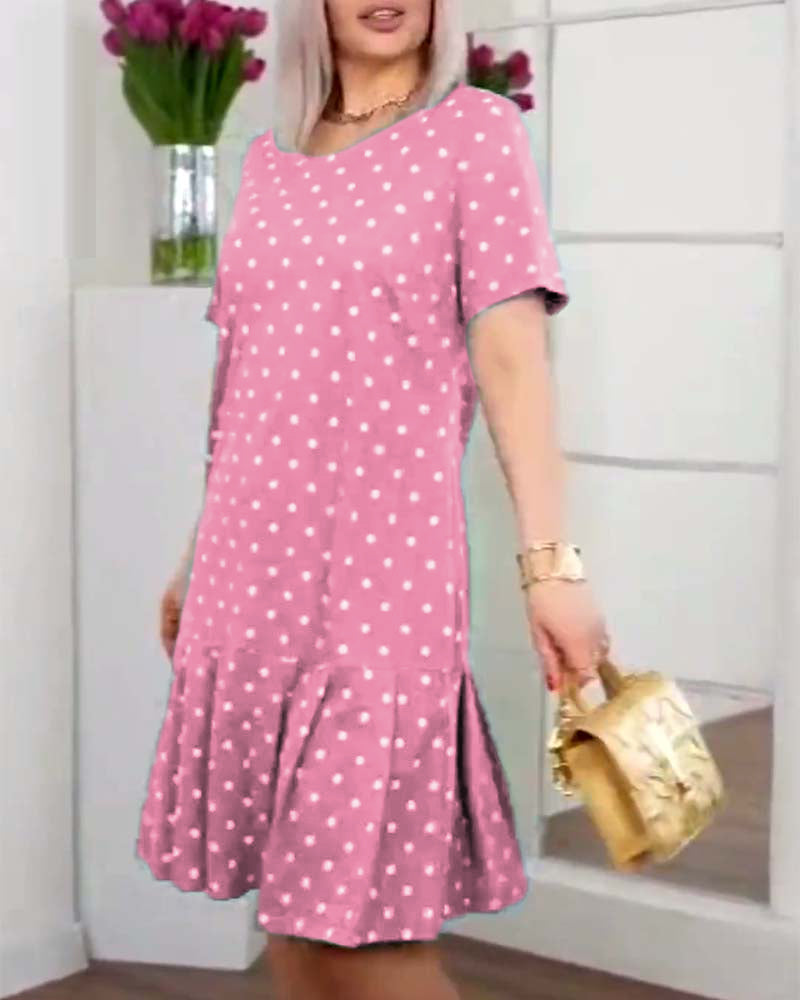 Fun Dot Pattern Summer Dress