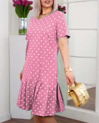 Fun Dot Pattern Summer Dress