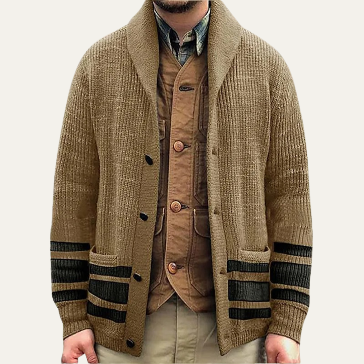 Men's Thick Knit Winter Cardigan