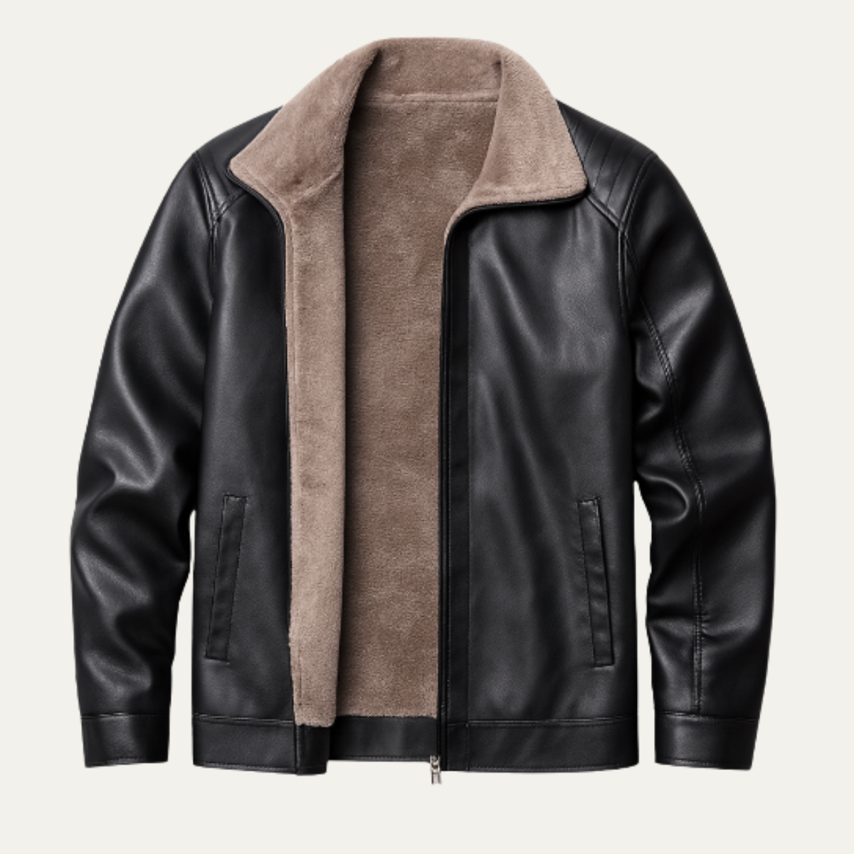 Men's Thick Fleece Lined Warm Zip Jacket - VibreMode