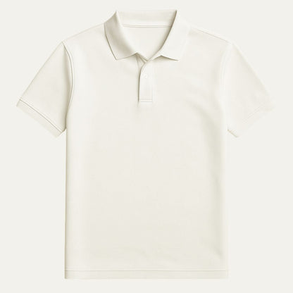 Men's White Polo Shirt Cotton Classic Fit