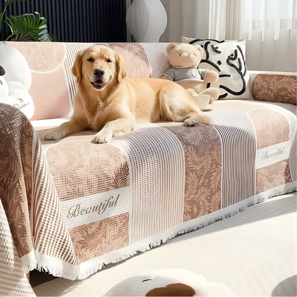 Waffle Texture Sofa Slipcover - VibreMode